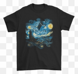 Doctor Who Starry Night Tardis Travelling Shirts Png