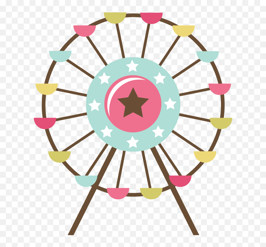 Circus Clipart Ferris Wheel - Cute Ferris Wheel Clipart Png,Ferris Wheel Png