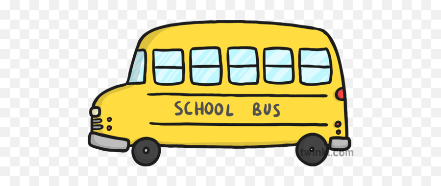 Yellow School Bus Illustration - Twinkl Yellow School Bus Illustration Png,School Bus Png