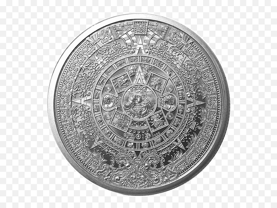 Aztec Calendar Png Transparent - Aztec Calendar Silver Coin,Aztec Calendar Png