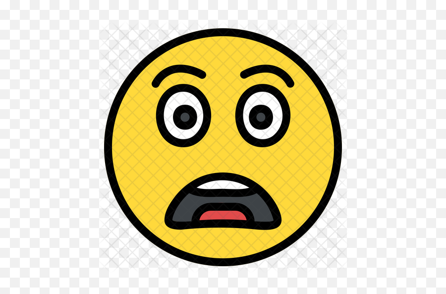 Scared Emoji Icon - Shocked Emoji Eps Png,Scared Emoji Transparent