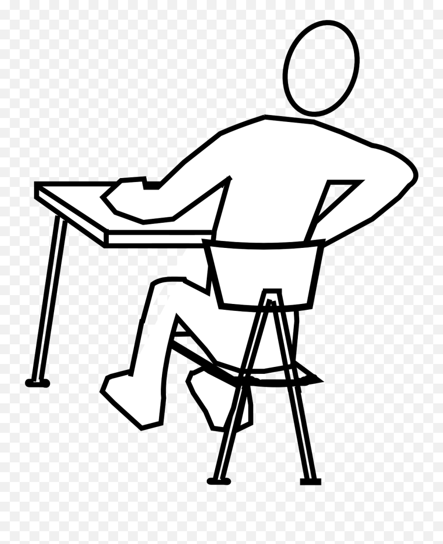Download Avoid Back Pain - Draw A Person Sitting Png,Person Sitting In Chair Back View Png