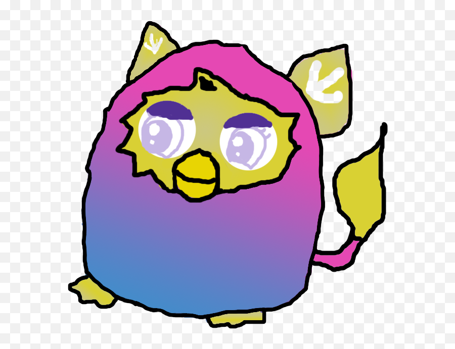 Download Furby Boom Crystal Series Cartoon Blue To Pink - Happy Png,Furby Transparent