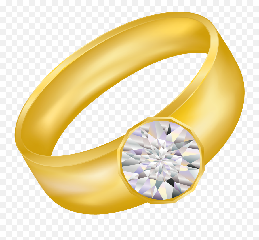 Download Gold Ring With Diamond Png Image For Free - Gold Ring Clipart,Yellow Diamond Png