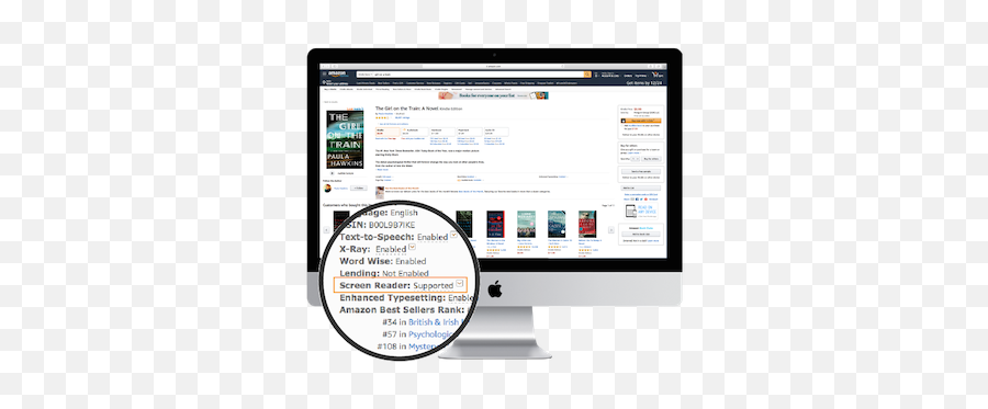 Amazoncom Kindle Accessibility Store - Technology Applications Png,Screen Reader Icon