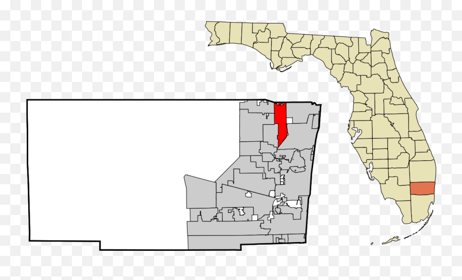 Coconut Creek Florida - Wikipedia County Florida Png,Florida Map Png