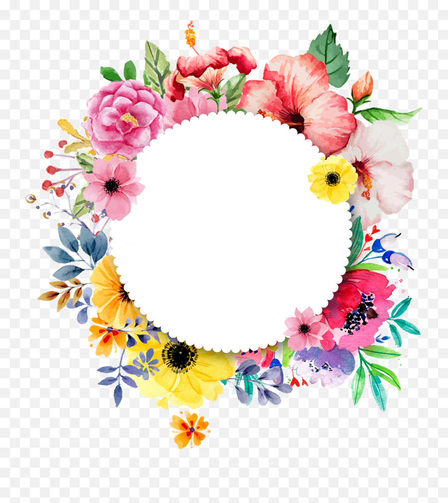 Flower Designs Png Clip Transparent - Flower Transparent Background Circle,Flower Circle Png