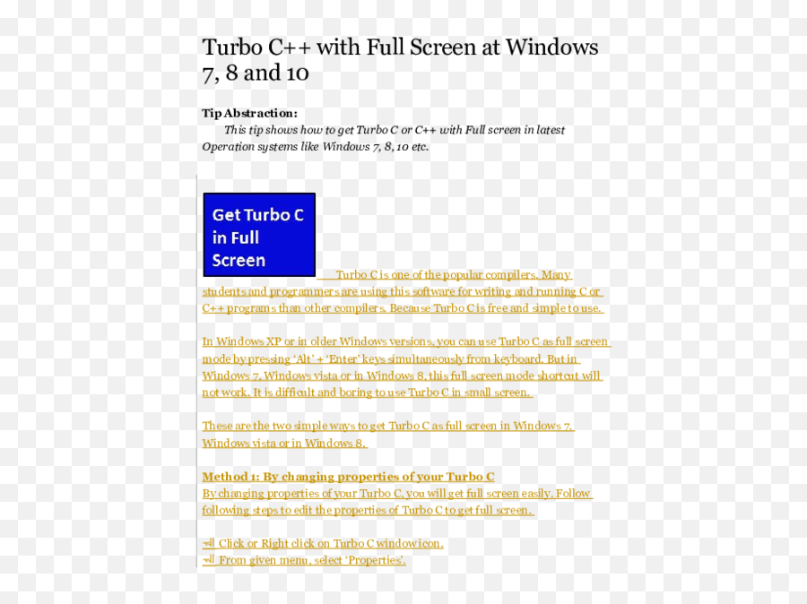 Doc Turbo C With Full Screen - Document Png,Dosbox Icon
