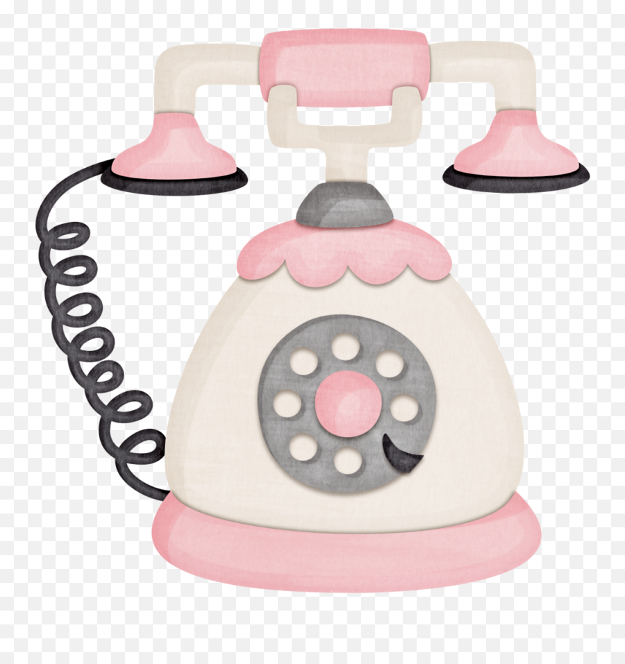 Clipart Telephone Clip Art Pink - Cute Phone Clipart Png A Casita Do Pulpo,Cute Call Icon