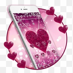 Amazoncom Sparkling Pink Heart Theme Appstore For Android - Love Themes App Download Png,Pink Sparkles Png