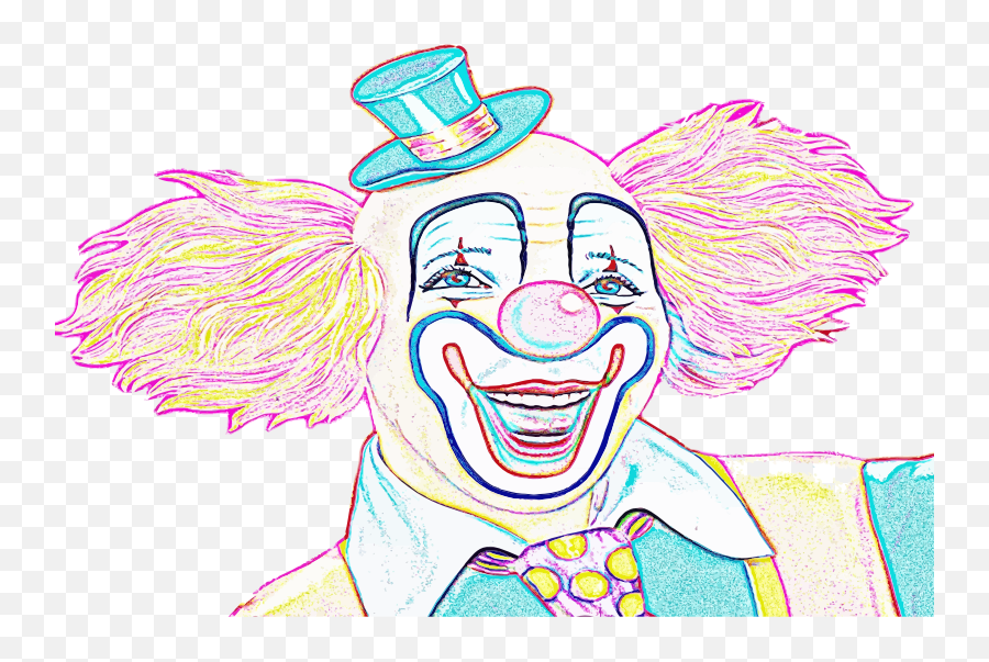 Colorful Clown Sketch Free Svg - Clown Png,Clown Emoji Png