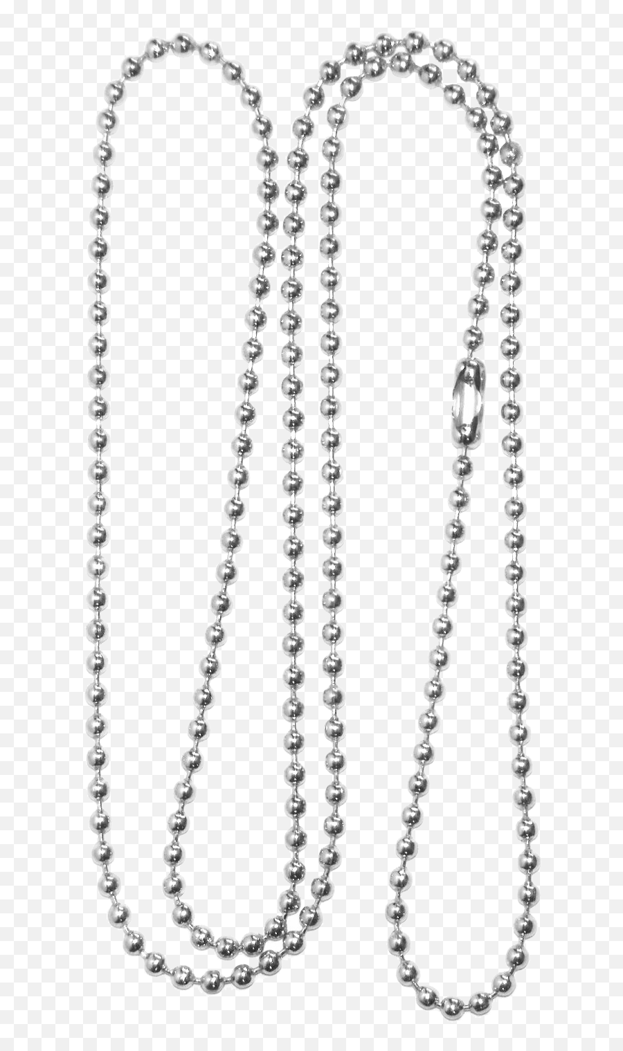Metal Necklace Ball Chain Lanyard Accessories - Badge Png,Chain Necklace Png