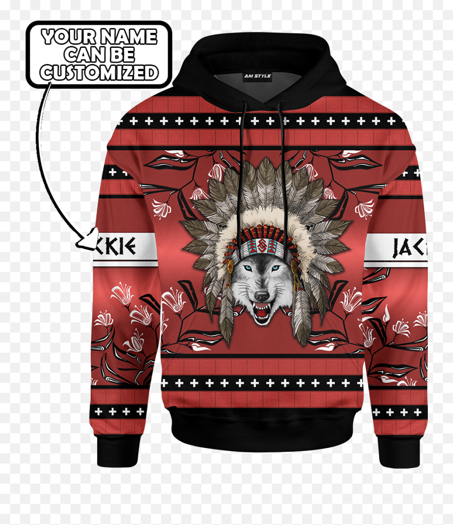 Native Wolf Design - Spirit Animals In Native American Culture Long Sleeve Png,Tribal Wolf Icon