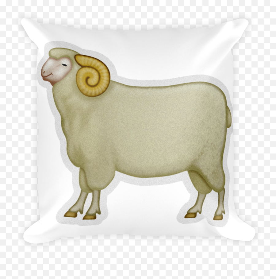 Emoji Pillow - Ram Sheep Full Size Png Download Seekpng Cushion,Sheep Png
