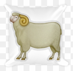 Emoji Pillow - Ram Sheep Full Size Png Download Seekpng Cushion,Sheep Png