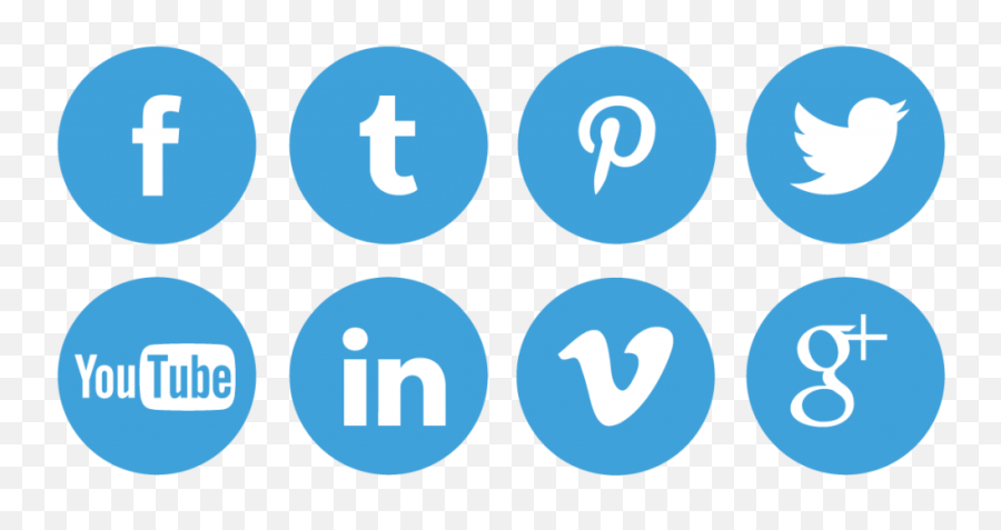 Social Icons Png Clipart - Transparent Social Media Icon Social Media Icons Blue,Social Icons Png