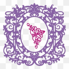 Natureu0027s Garden Lily Collection - Metal Die Ornate Frame and Corner png