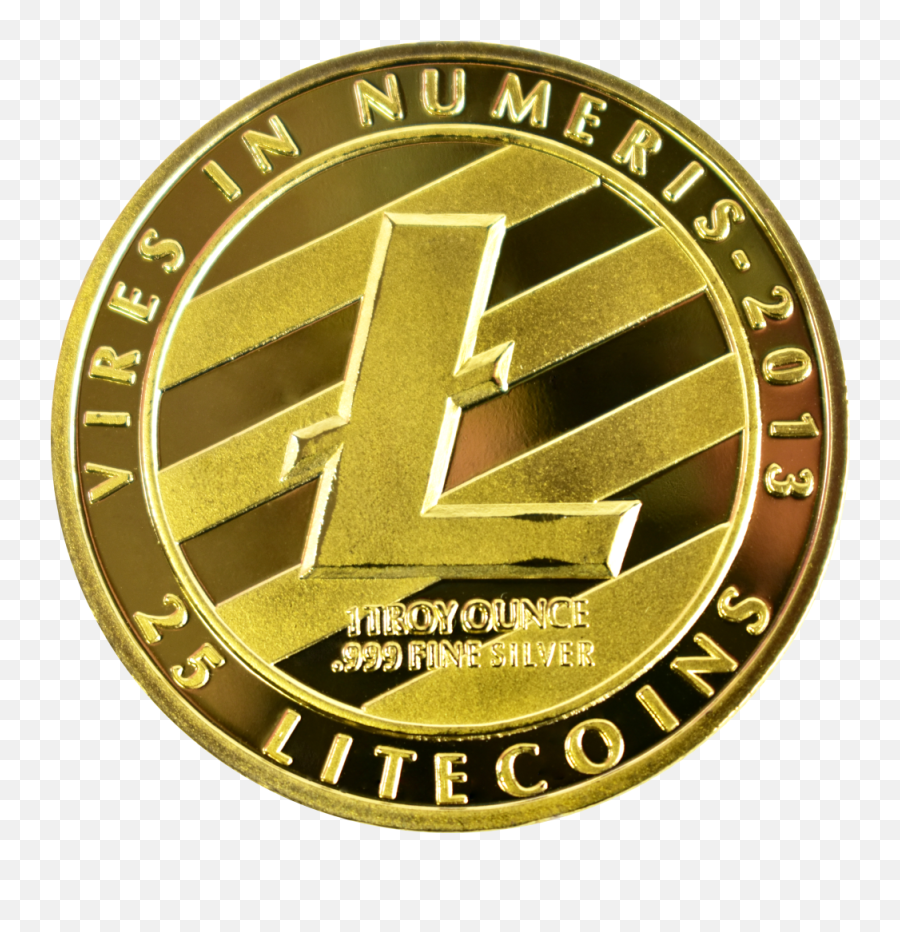 10x Litecoin Collectoru0027s Coins Gold - Emblem Png,Litecoin Png