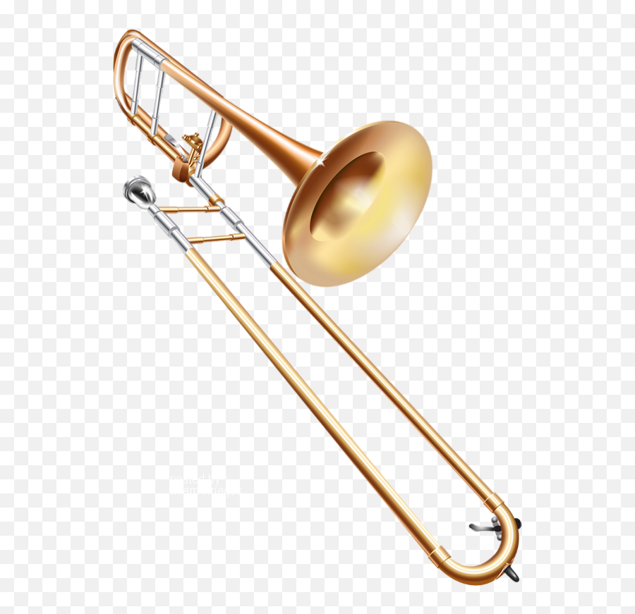 Tube Instrument De Musique Trombone Png Transparent - Trombon Con Notas Musicales,Trombone Png