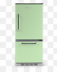 Bottom Freezer Refrigerator Big Chill Modern Made - Fridge Png Vintage