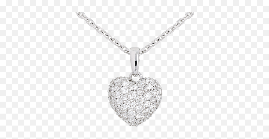 Paved Diamond Heart Pendant - 067 Carat 50 Diamonds Pendant Heart Woman White Gold 18 Carats Diamond White C174 Jaskya Zlá Diera Png,Diamond Heart Png