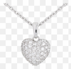 Paved Diamond Heart Pendant - 067 Carat 50 Diamonds Pendant Heart Woman White Gold 18 Carats Diamond White C174 Jaskya Zlá Diera Png,Diamond Heart Png