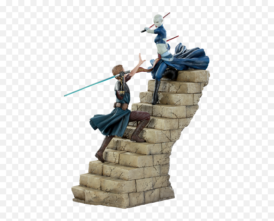 Star Wars Anakin Vs Asajj Polystone Diorama By Sideshow Collectibles - Star Wars Png,Anakin Png