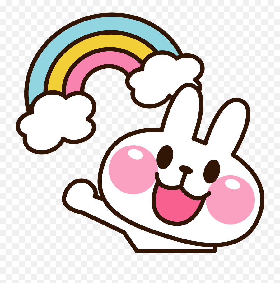 Rabbit Is Under A Rainbow Clipart Free Download Transparent - Illustration Png,Rainbow Clipart Transparent