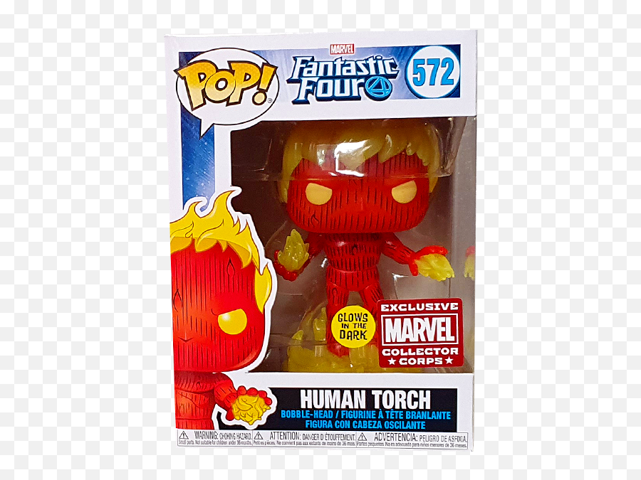 Fantastic Four - Human Torch Translucent Glow Mcc Human Torch Funko Pop Png,Human Torch Png