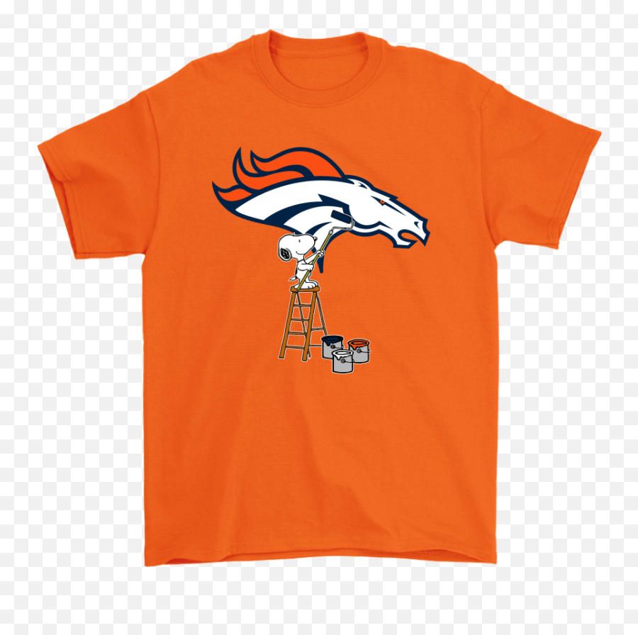 Snoopy Paints The Denver Broncos Logo Nfl Football Shirts - Cleveland Browns Shirts Png,Denver Broncos Logo Png