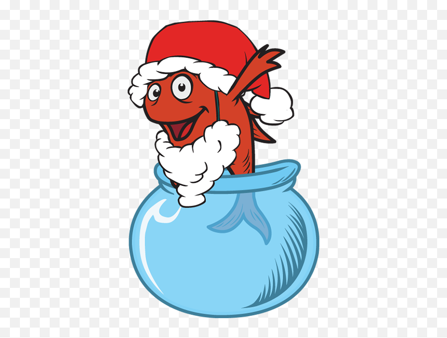 Twas The Day Before Christmas And All Through - Fish Cat Cat In The Hat Knows A Lot Png,Cartoon Christmas Hat Png