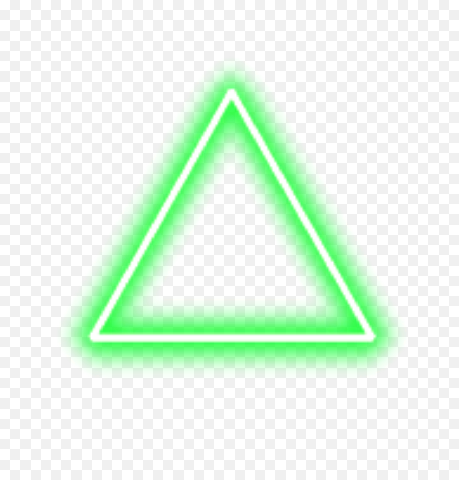 Green Neon Triangle Border Png - Neon Triangle Png,Green Triangle Png