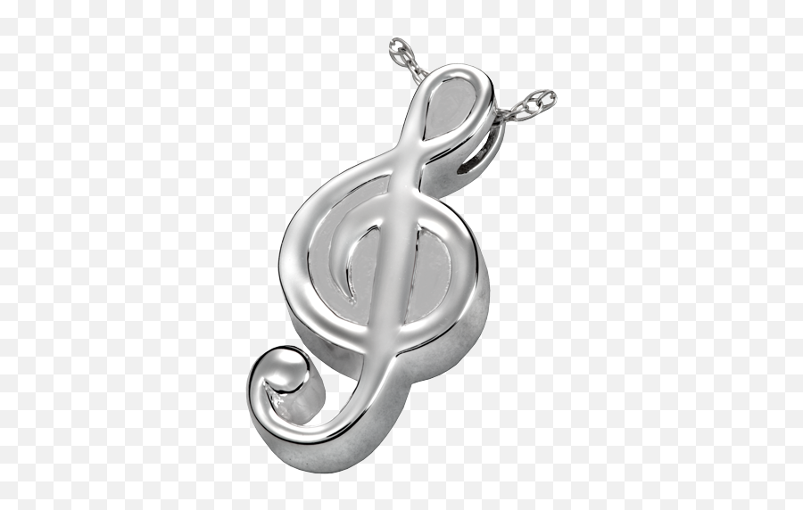 Cremation Jewelry Treble Clef Pendant Metal Choice 14k - Solid Png,Transparent Treble Clef