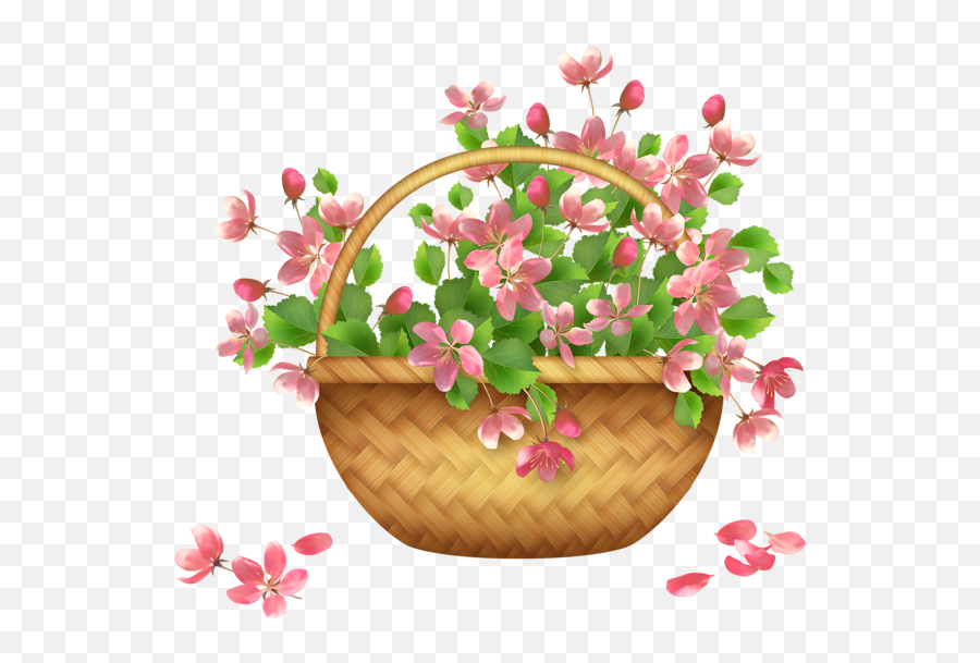 Library Of Flower Baskets Transparent Png Files - Flower Basket Clipart Png,Basket Png