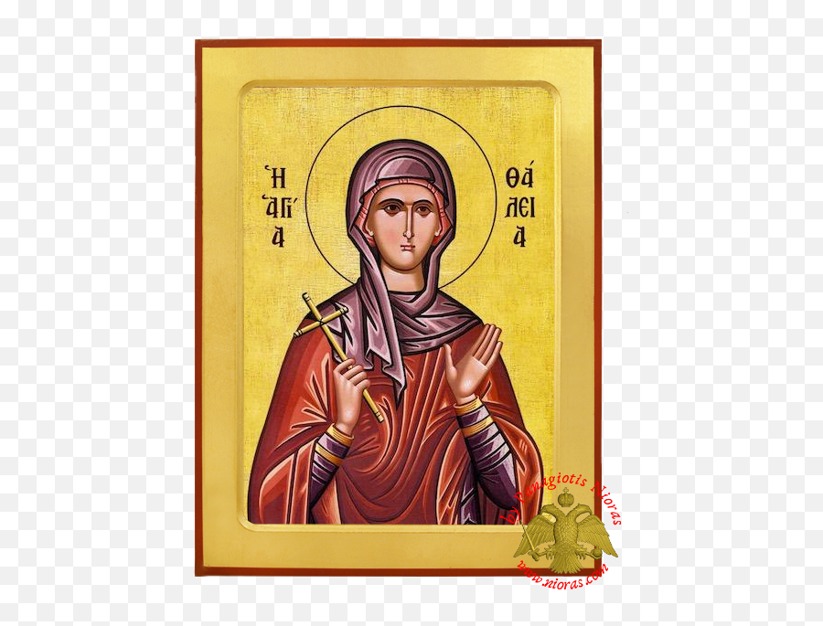 Saint Thalia Orthodox Byzantine Wooden - Saint Thalia Png,St Lydia Icon