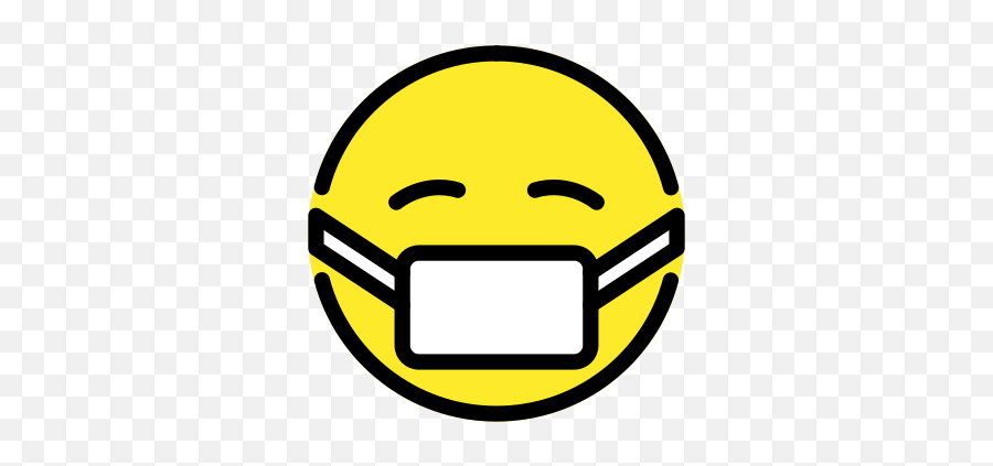 Face With Medical Mask Emoji - Clipart Mundschutz Smiley Png,Smiley Icon Text