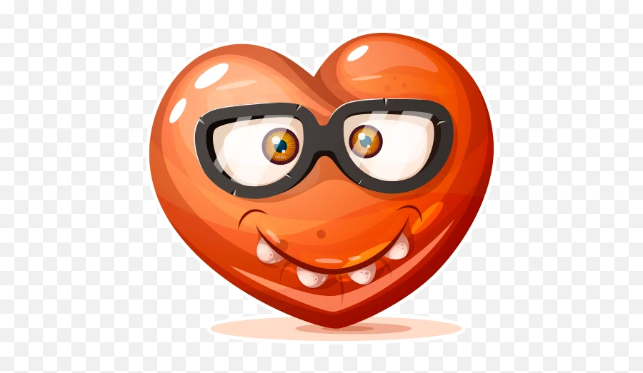 Funny Heart 2 - Stickers For Whatsapp Happy Png,Funny Icon For Whatsapp
