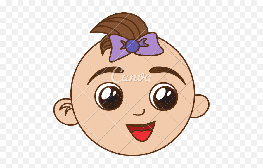 Happy Baby Face Icon - Canva Animated Baby Face Girl Png,Happy Baby Icon