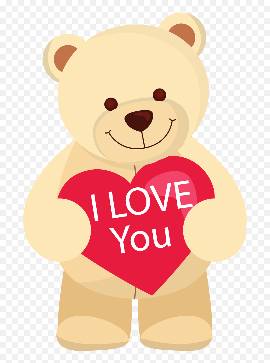 Teddy Bear Png Transparent Free Images - Love You Bear Cartoon,Teddy Bear Clipart Png