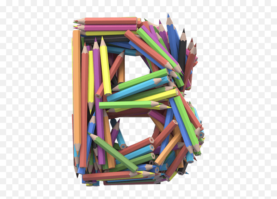Buy Colored Pencils Font And Paint Life In Bright Colors - Letter B In Pencils Png,Colored Pencils Png