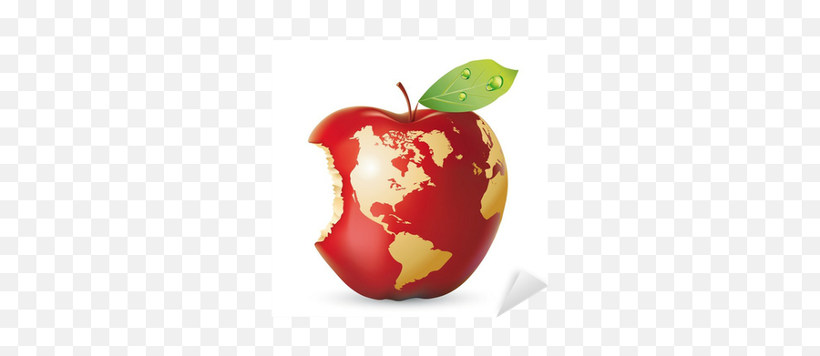 Sticker Vector Red Apple Earth - Pixersus Country Of Origin Labelling Nz Png,Red Apple Icon