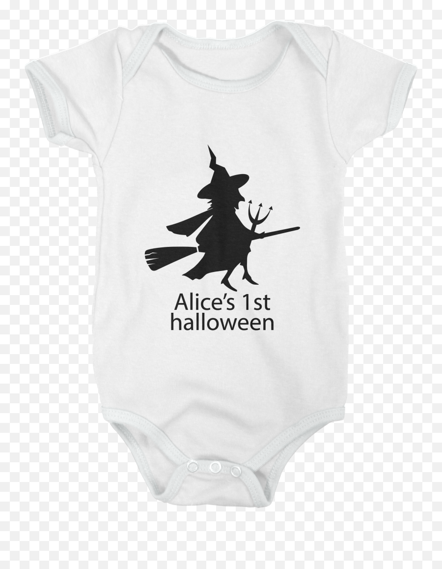 Download Halloween Witch Babygrow - Silhouette Full Size Png,Witch Silhouette Png