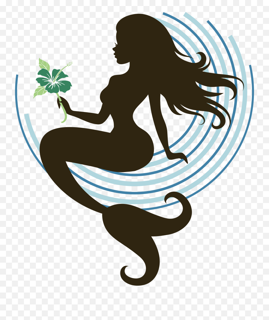 Color Mermaid Silhouette Clipart - Silhouette Transparent Background Mermaid Png,Mermaid Silhouette Png