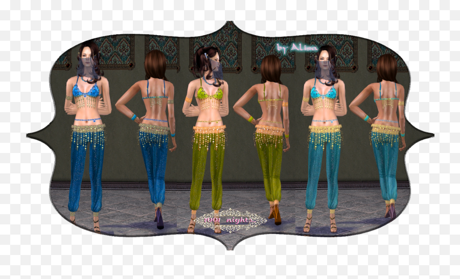 Download Sims Concubina Blue Veil Hq Image Free Png - Belly Dance,Veil Png