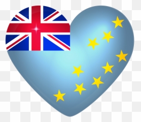 Tuvalu Large Heart Flag - High Resolution Australian Union Jack British png