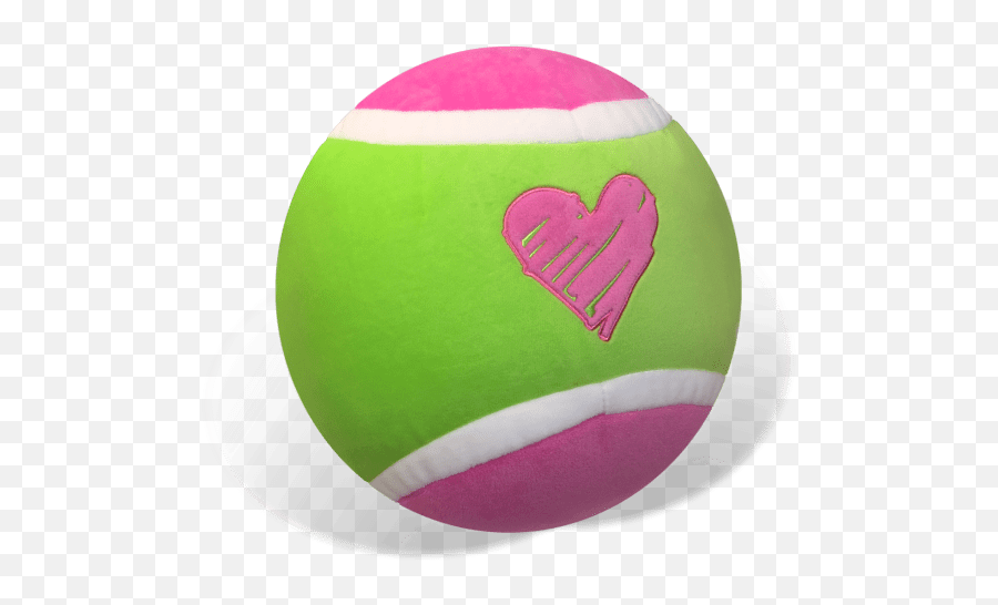 Iscream Embroidered Fleece Tennis Ball Pillow - Heart Png,Tennis Ball Transparent