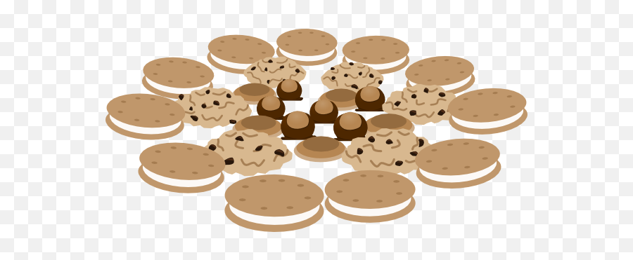 Cookies Clipart Treats Cute Borders - Plate Of Christmas Cookies Transparent Png,Plate Of Cookies Png