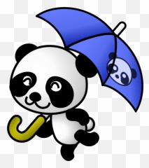 Panda Clipart Cartoon Hd - Umbrella png