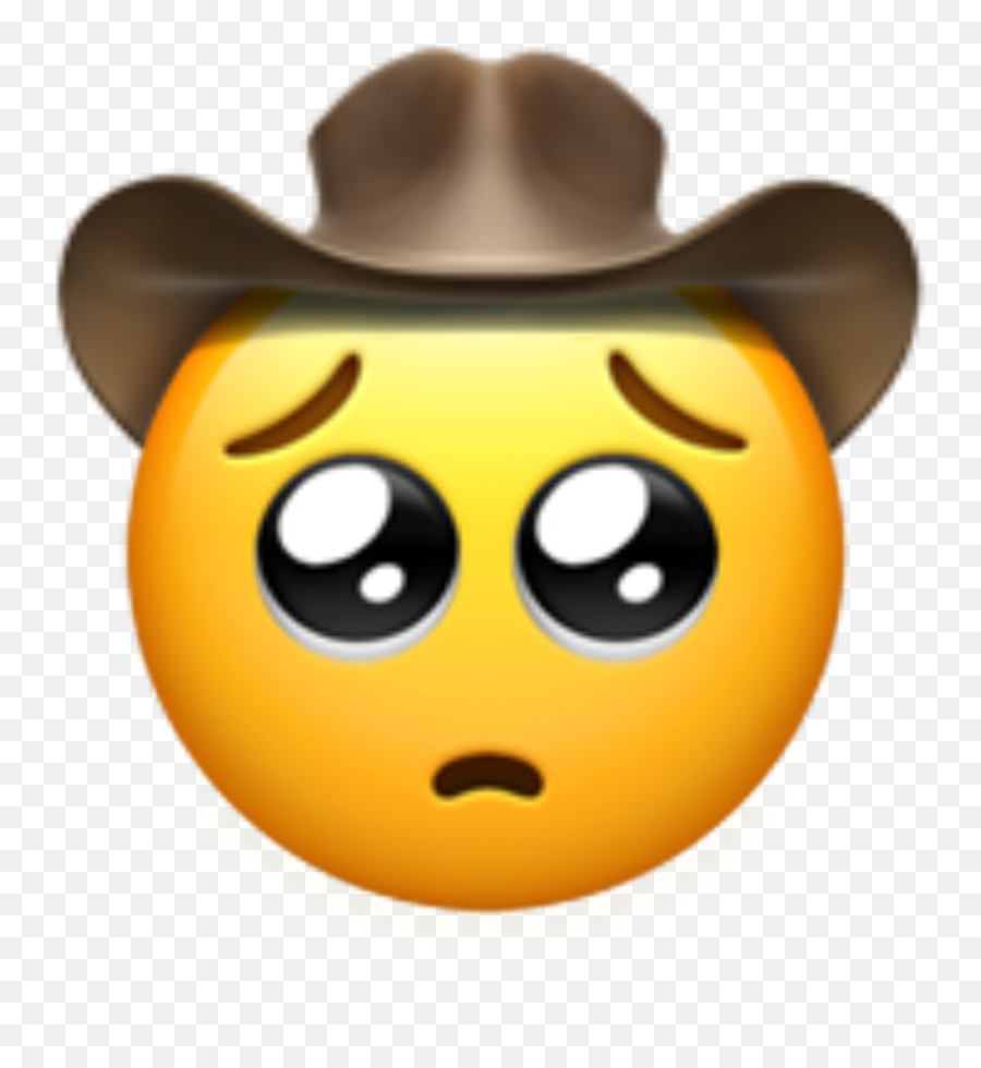 Emoji Appleemoji Sad Cowboy Yeehaw - Broken Heart Hurt Emoji Png,Sad Emoji Transparent