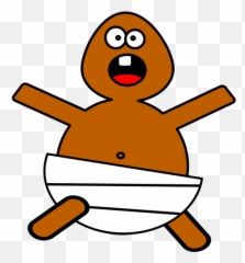Excited African - American Baby In White Diaper Png Svg Clip Kid Screaming Transparent Background,Excited Png
